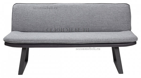 Скамья MALDEN GREY, ткань + экокожа (вид 2) Скамья MALDEN GREY, ткань + экокожа (фото, вид 2)