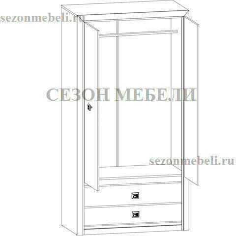 Шкаф Коен SZF2D2S венге магия/ штрокс темный (фото, вид 2)