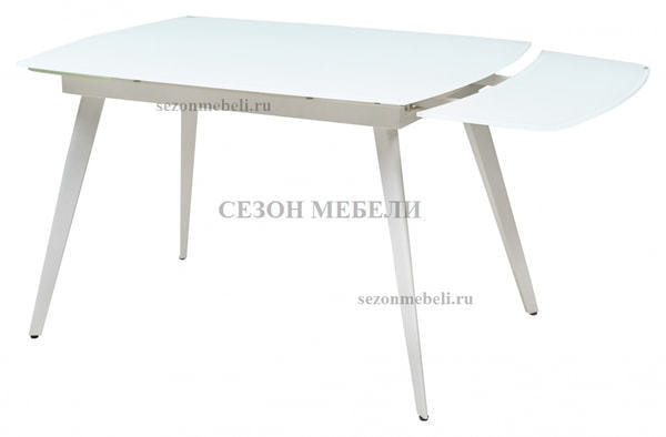 Стол ELIOT 120 FROSTED SUPER WHITE белое матовое стекло/ белый каркас (вид 1) Стол ELIOT 120 FROSTED SUPER WHITE белое матовое стекло/ белый каркас (фото, вид 1)