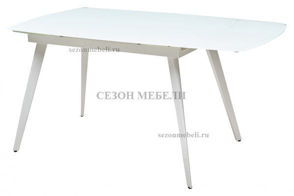 Стол ELIOT 120 FROSTED SUPER WHITE белое матовое стекло/ белый каркас (вид 2) Стол ELIOT 120 FROSTED SUPER WHITE белое матовое стекло/ белый каркас (фото, вид 2)