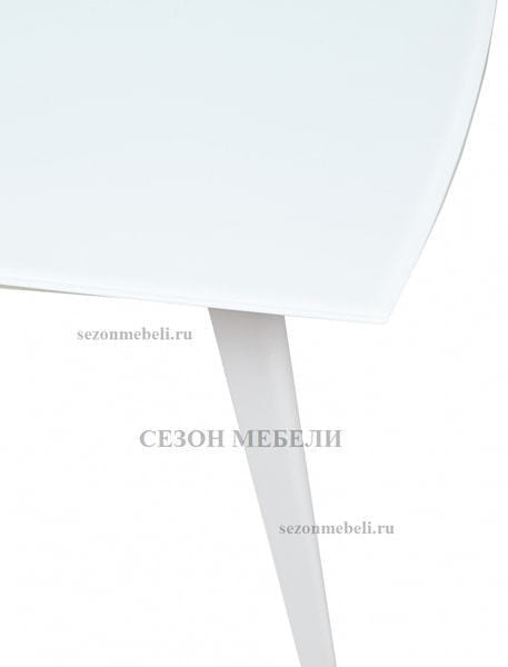 Стол ELIOT 120 FROSTED SUPER WHITE белое матовое стекло/ белый каркас (вид 4) Стол ELIOT 120 FROSTED SUPER WHITE белое матовое стекло/ белый каркас (фото, вид 4)
