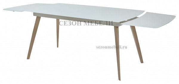Стол ELIOT 120 FROSTED SUPER WHITE белое матовое стекло/ белый каркас (вид 2) Стол ELIOT 120 FROSTED SUPER WHITE белое матовое стекло/ белый каркас (фото, вид 2)