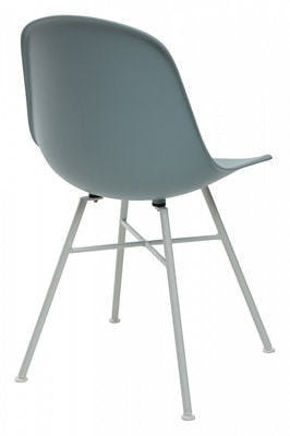 Стул BONNIE 292-CPP ICE BLUE/ WHITE на металлическом каркасе (фото, вид 1)