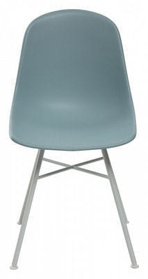 Стул BONNIE 292-CPP ICE BLUE/ WHITE на металлическом каркасе (фото, вид 2)