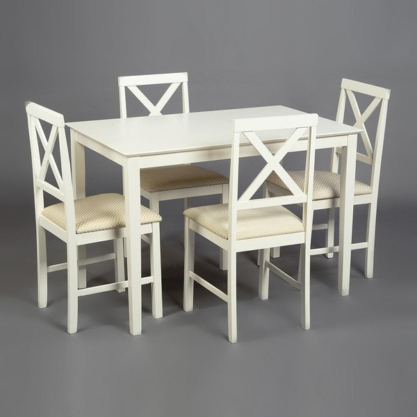 Обеденный комплект Хадсон (стол + 4 стула)/ Hudson Dining Set ivory white (слоновая кость) (вид 4) Обеденный комплект Хадсон (стол + 4 стула)/ Hudson Dining Set ivory white (слоновая кость) (фото, вид 4)