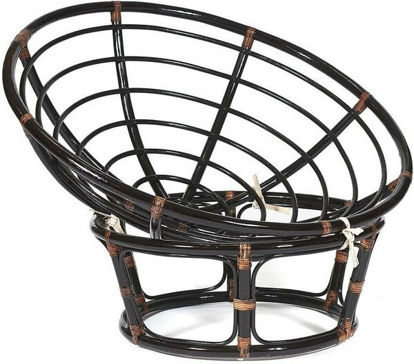 Кресло-качалка PAPASAN 23/01 W с подушкой, античный черно-коричневый, ткань Старт (фото, вид 1)