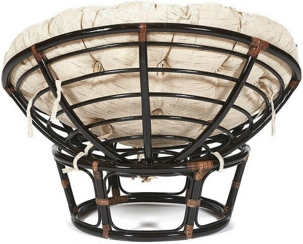 Кресло-качалка PAPASAN 23/01 W с подушкой, античный черно-коричневый, ткань Старт (фото, вид 3)
