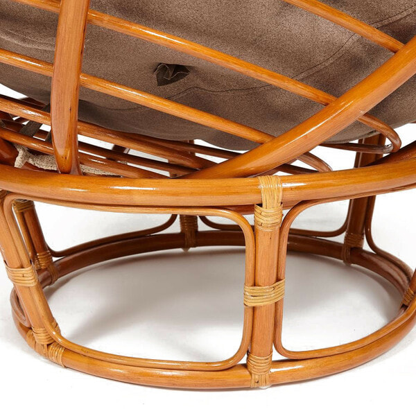 Кресло PAPASAN 23/01 W Cognac (коньяк) + подушка (экошерсть коричневая) (вид 5) Кресло PAPASAN 23/01 W Cognac (коньяк) + подушка (экошерсть коричневая) (фото, вид 5)