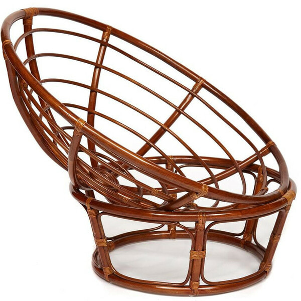 Кресло-качалка PAPASAN 23/01 W с подушкой, орех, ткань коричневый (вид 1) Кресло-качалка PAPASAN 23/01 W с подушкой, орех, ткань коричневый (фото, вид 1)