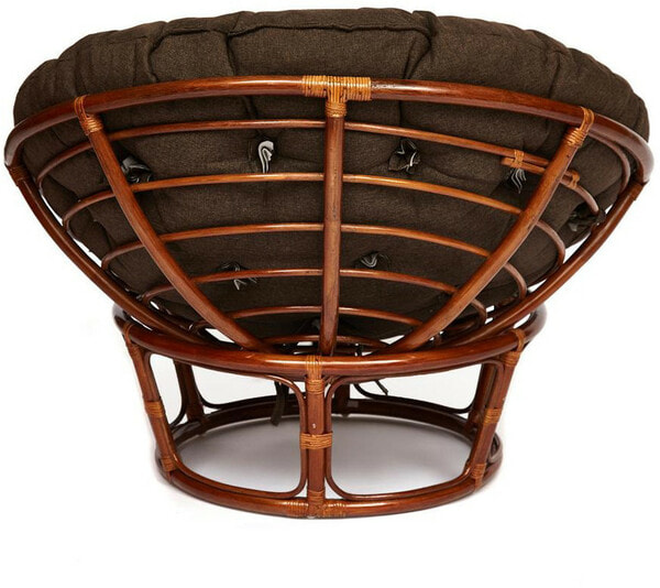 Кресло-качалка PAPASAN 23/01 W с подушкой, орех, ткань коричневый (вид 2) Кресло-качалка PAPASAN 23/01 W с подушкой, орех, ткань коричневый (фото, вид 2)