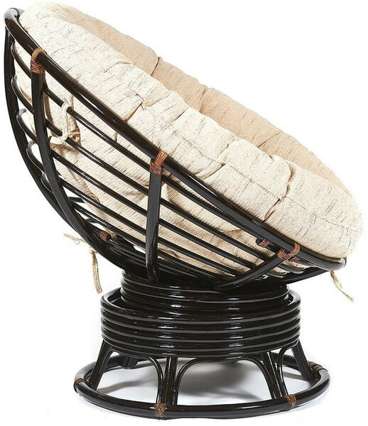 Кресло-качалка PAPASAN w 23/01 B с подушкой, античный черно-коричневый, ткань Старт (вид 4) Кресло-качалка PAPASAN w 23/01 B с подушкой, античный черно-коричневый, ткань Старт (фото, вид 4)