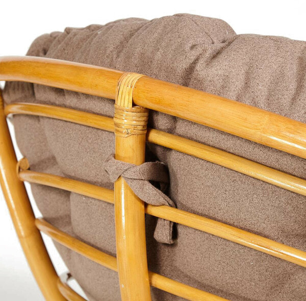 Кресло-качалка PAPASAN w 23/01 B с подушкой, мед, экошерсть коричневый (фото, вид 4)