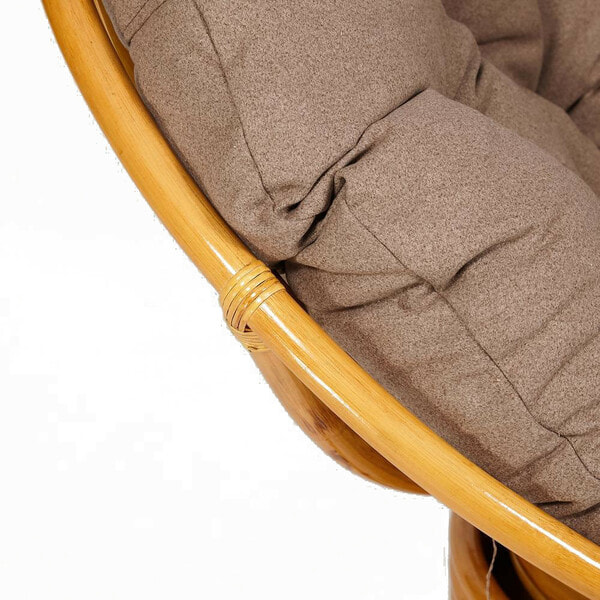 Кресло-качалка PAPASAN w 23/01 B с подушкой, мед, экошерсть коричневый (фото, вид 5)