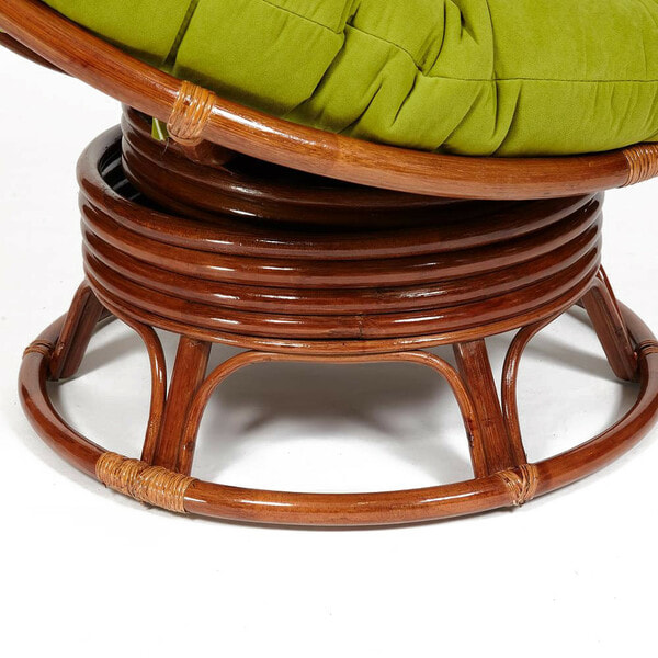 Кресло-качалка PAPASAN w 23/01 B с подушкой, орех, флок Олива (вид 5) Кресло-качалка PAPASAN w 23/01 B с подушкой, орех, флок Олива (фото, вид 5)