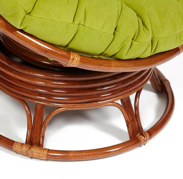 Кресло-качалка PAPASAN w 23/01 B с подушкой, орех, флок Олива (вид 6) Кресло-качалка PAPASAN w 23/01 B с подушкой, орех, флок Олива (фото, вид 6)