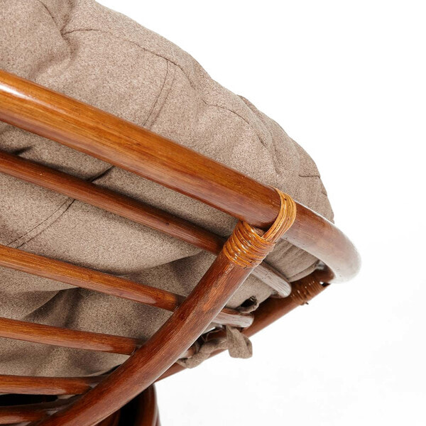 Кресло-качалка PAPASAN w 23/01 B с подушкой, орех, экошерсть коричневый (вид 3) Кресло-качалка PAPASAN w 23/01 B с подушкой, орех, экошерсть коричневый (фото, вид 3)