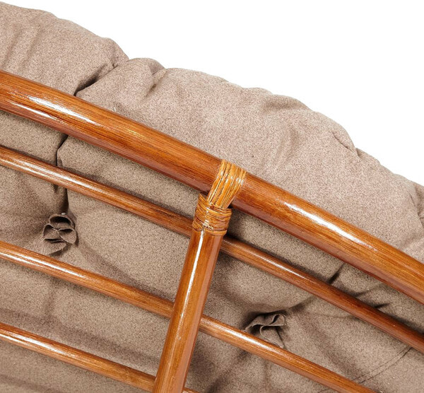 Кресло-качалка PAPASAN w 23/01 B с подушкой, орех, экошерсть коричневый (вид 6) Кресло-качалка PAPASAN w 23/01 B с подушкой, орех, экошерсть коричневый (фото, вид 6)