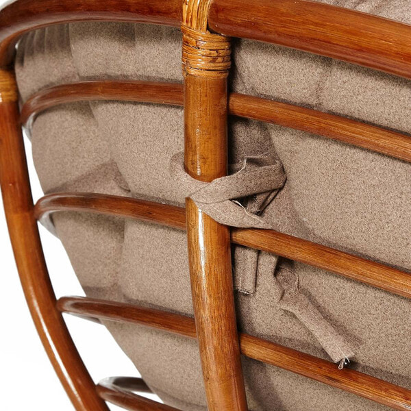 Кресло-качалка PAPASAN w 23/01 B с подушкой, орех, экошерсть коричневый (вид 7) Кресло-качалка PAPASAN w 23/01 B с подушкой, орех, экошерсть коричневый (фото, вид 7)