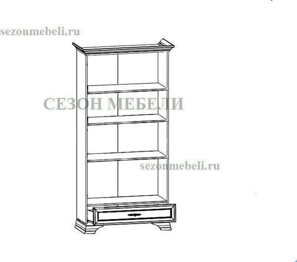 Шкаф-витрина Кентаки REG2W1S белый (фото, вид 1)