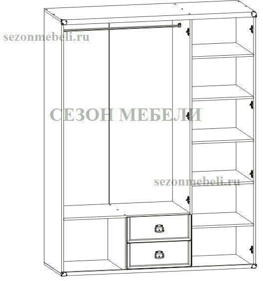 Шкаф Индиана JSZF 3d2s дуб саттер (фото, вид 1)