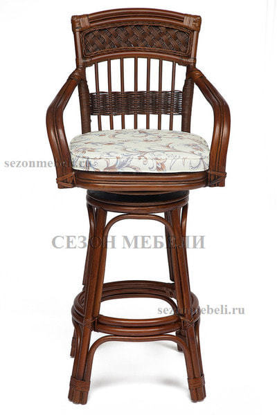 Стул барный «Андреа» (Andrea) натуральный ротанг (Pecan washed) (вид 1) Стул барный «Андреа» (Andrea) натуральный ротанг (Pecan washed) (фото, вид 1)