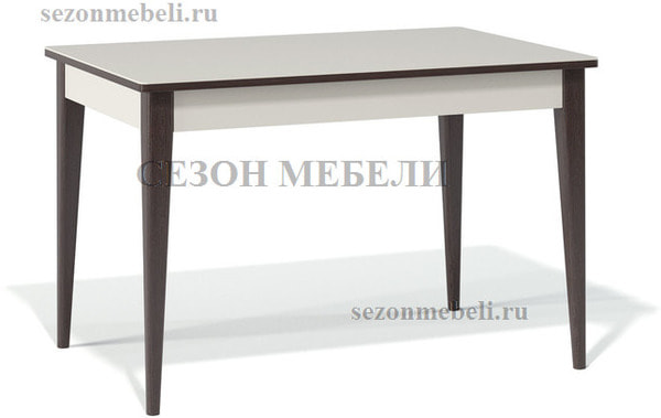 Стол Kenner TT1200. венге/стекло белое глянец (вид 1) Стол Kenner TT1200. венге/стекло белое глянец (фото, вид 1)