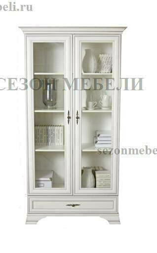 Шкаф-витрина Кентаки REG2W1S белый (фото)