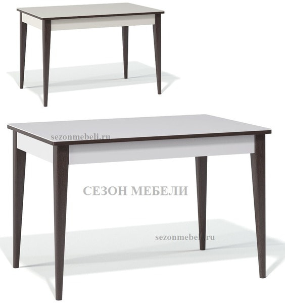 Стол Kenner TT1200. венге/стекло белое глянец Стол Kenner TT1200. венге/стекло белое глянец (фото)