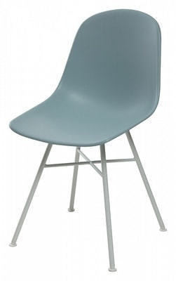 Стул BONNIE 292-CPP ICE BLUE/ WHITE на металлическом каркасе (фото)