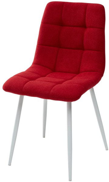 Стул CHILLI UF860-16B красный, ткань/ белый каркас (фото)