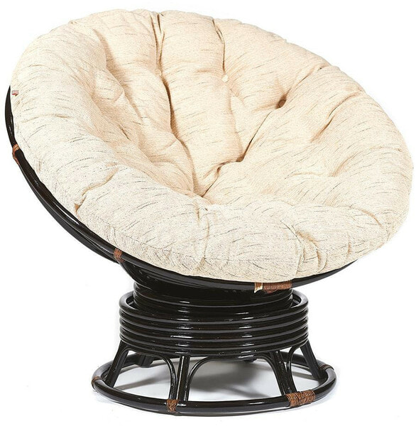 Кресло-качалка PAPASAN w 23/01 B с подушкой, античный черно-коричневый, ткань Старт Кресло-качалка PAPASAN w 23/01 B с подушкой, античный черно-коричневый, ткань Старт (фото)