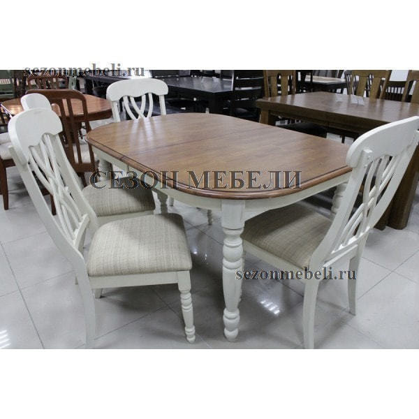 Стол LT T9308 OVAL LIGHT OAK #K232+BUTTERMILK#WW21 (фото, вид 6)