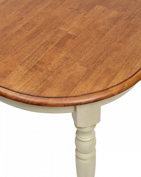 Стол LT T9308 OVAL LIGHT OAK #K232+BUTTERMILK#WW21 (фото, вид 3)