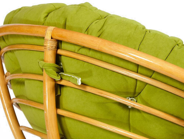 Кресло-качалка PAPASAN w 23/01 B с подушкой, мед, флок Олива (фото, вид 5)