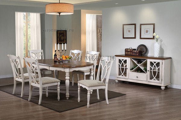 Стол LT T14252 LIGHT OAK #K248/ BUTTERMILK #WW60 (фото, вид 4)