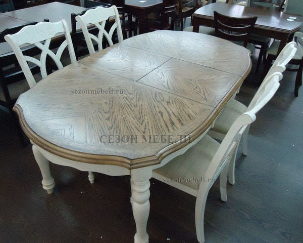 Стол LT T14252 LIGHT OAK #K248/ BUTTERMILK #WW60 (фото, вид 5)