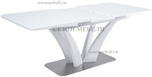 Стол FREYA 160 WHITE GLASS белый глянец (фото, вид 1)