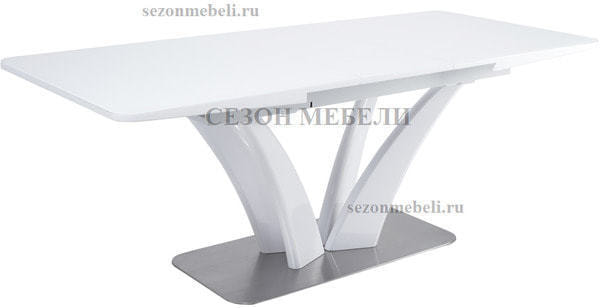 Стол FREYA 160 WHITE GLASS белый глянец (фото, вид 2)
