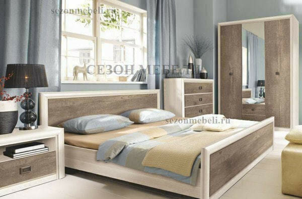Кровать Коен LOZ140/160/180x200 ясень снежный/ сосна натуральная (вид 1) Кровать Коен LOZ140/160/180x200 ясень снежный/ сосна натуральная (фото, вид 1)