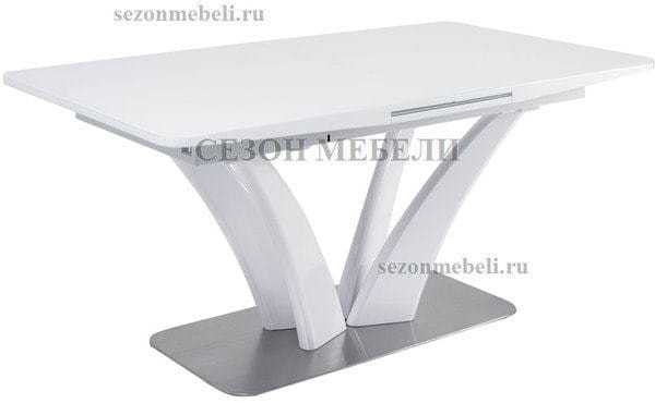 Стол FREYA 160 WHITE GLASS белый глянец (фото)